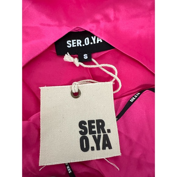 SER.O.YA Retrofete Emma Silk Dress Pink NWT - Picture 9 of 10